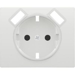 Tapa base enchufe seguridad 2 USB serie Iris blanco