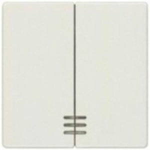 Tecla doble con visor instabus EIB en blanco eléctrico