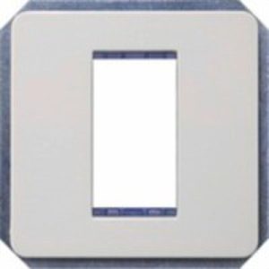 Soporte módulo simple Delta profil en blanco titán