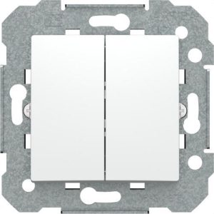 Interruptor doble serie Viva en blanco