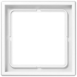 Marco simple 81x81mm LS 990 duroplástico brillante blanco alpino para montaje horizontal o vertical