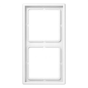 Marco doble 81x152mm LS 990 duroplástico brillante blanco alpino para montaje horizontal o vertical