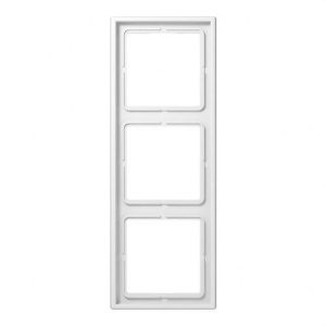 Marco triple 81x223mm LS 990 duroplástico brillante blanco alpino para montaje horizontal o vertical