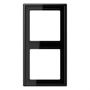 Marco doble 81x152mm LS 990 duroplástico brillante negro para montaje horizontal o vertical