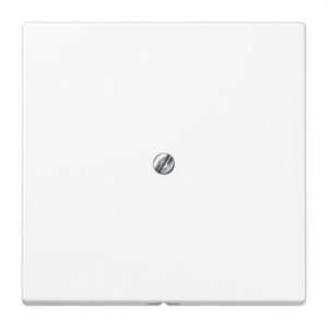 Placa salida cable soporte metálico blanco alpino