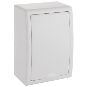 Caja de distribución de superficie de 4 elementos 150x225x95mm precintable color blanco