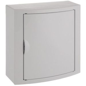 Caja de distribucion de superficie de 8 elementos 247x249x104mm puerta blanco