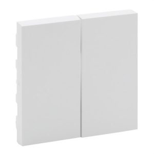 Tecla Niloé Step doble para interruptor y conmutador, blanco mate