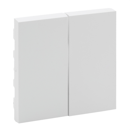 Tecla Niloé Step doble para interruptor y conmutador, blanco mate
