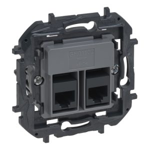 Base telefónica e informática doble RJ45 Niloé Step Cat.6 UTP