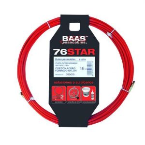Guía pasacables 76 STAR cordón acero recubierto nylon punta intercambiable 4mmx15m