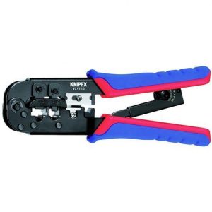 Tenaza corte-engaste cable telefónico conector de 6 y 8+ RJ11-12-45-4P