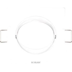Aro orientable cuadrado dicroica GU10 portalámparas blanco