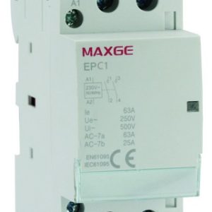 Contactor modular Alpha+ (2 módulos DIN) 2P (2 NO) 63A 230V AC