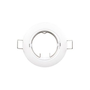 Aro empotrable oscilante redondo 50mm aluminio blanco
