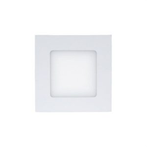 Downlight LED cuadrado empotrable 6W 450lm 3000K blanco