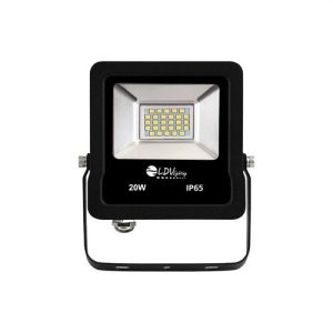 Proyector LED exterior SMD negro 20W 1800lm 120° 6000K IP65
