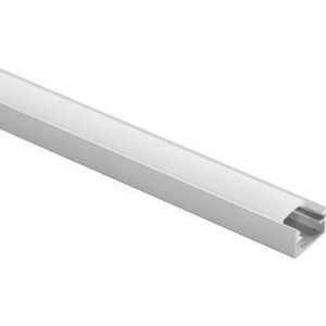 Perfil aluminio de superficie para tira LED con difusor 2 metros