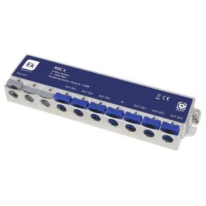 Repartidor clase A 6 salidas QUICOAX 5-2400MHz pérdidas paso dB (862 MHz) / dB (2300 MHz) con paso corriente DC