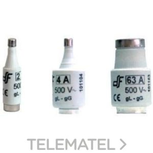 Cartucho fusible DII 10A E-27 lento 100  unidades