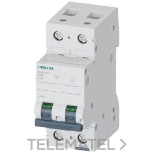 Interruptor automático 5SL4 10kA curva-C 1 polo+neutro 25A 70mm