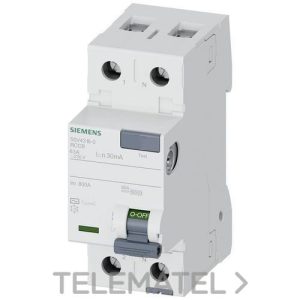 Interruptor diferencial 5SV clase-AC 2 polos 63A 30mA 70mm