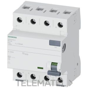 Interruptor diferencial 5SV clase-AC 4 polos 40A 30mA 70mm
