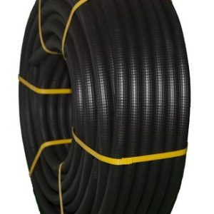 Tubo flexible de PVC corrugado forrado diámetro 25 negro 75  unidades