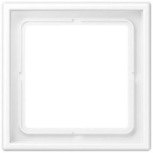 Marco simple 81x81mm LS 990 lacado mate blanco alpino mate para montaje horizontal o vertical