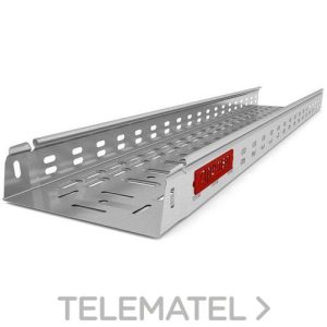Bandeja de chapa perforada y embutida Pemsaband One para conducción de cableado de cargas medias y ligeras, 60x100mm con sistema de protección PG 100  unidades