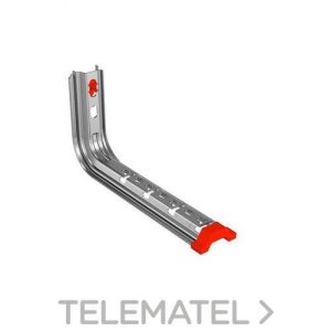 Soporte omega universal SPLUS para bandejas Rejiband y Pemsaband de 100 mm de ancho, montaje pared/techo, en acero, acabado sendzimir PG. 100  unidades